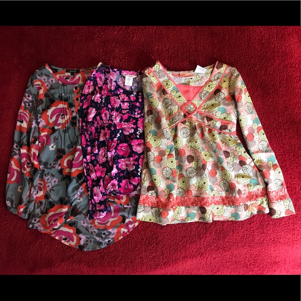 Three girls shirts size 10/12 fancy